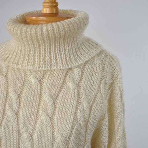 Studio Works Cream Mohair Sweater Size M - Picture 2 of 3